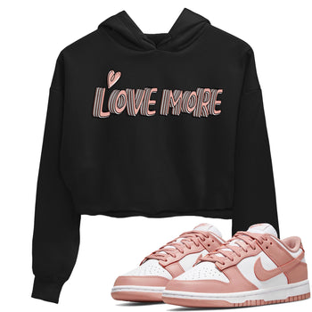 Nike Dunks Low Rose Whisper shirt to match jordans Love More sneaker tees Nike Dunk Rose Whisper SNRT Sneaker Release Tees Black 1 Crop T-Shirt