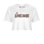 Nike Dunks Low Rose Whisper shirt to match jordans Love More sneaker tees Nike Dunk Rose Whisper SNRT Sneaker Release Tees White 2 Crop T-Shirt