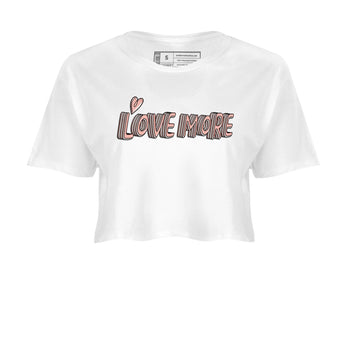 Nike Dunks Low Rose Whisper shirt to match jordans Love More sneaker tees Nike Dunk Rose Whisper SNRT Sneaker Release Tees White 2 Crop T-Shirt