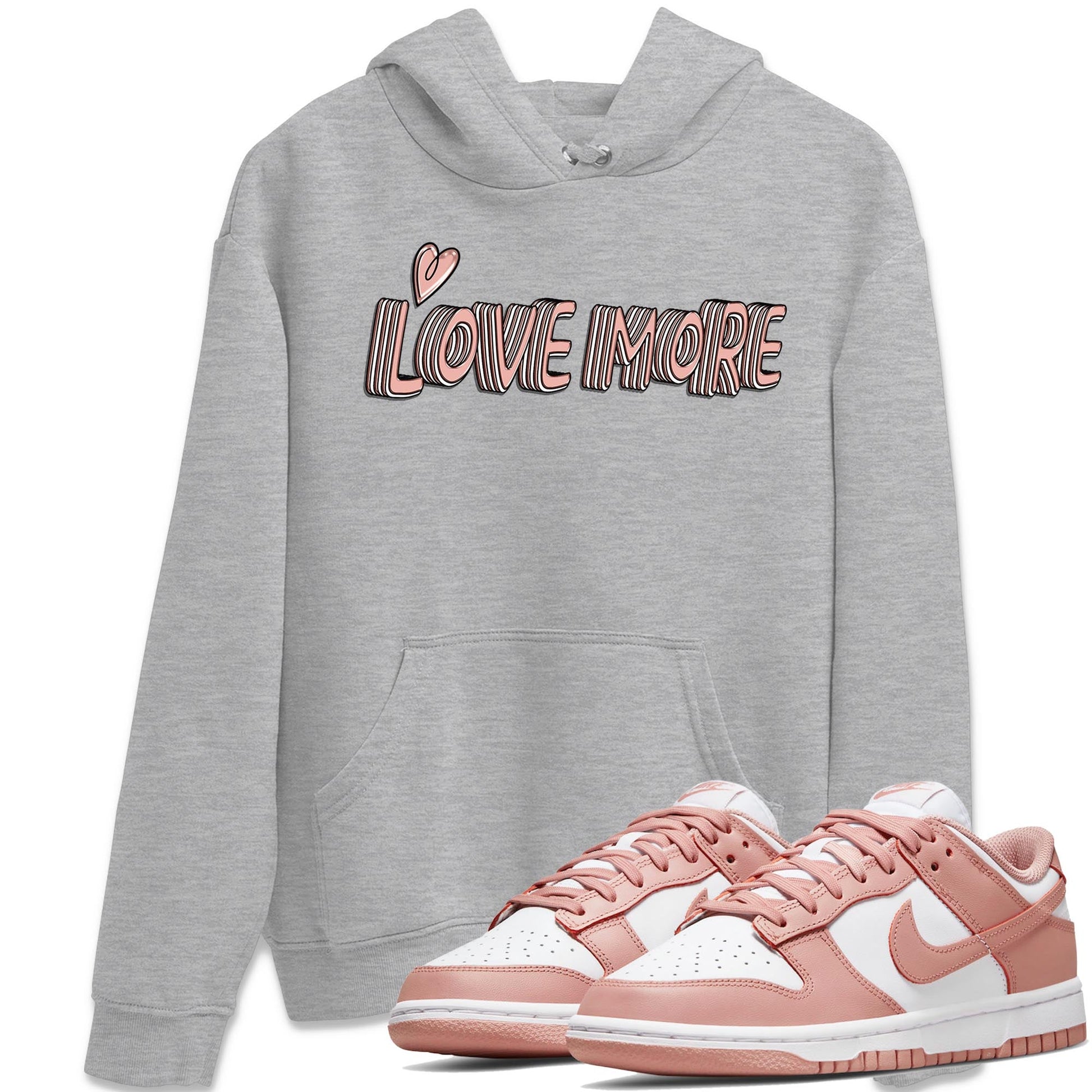 Nike Dunks Low Rose Whisper shirt to match jordans Love More sneaker tees Nike Dunk Rose Whisper SNRT Sneaker Release Tees Unisex Heather Grey 1 T-Shirt