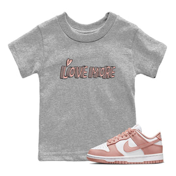 Nike Dunks Low Rose Whisper shirt to match jordans Love More sneaker tees Nike Dunk Rose Whisper SNRT Sneaker Release Tees Baby Toddler Heather Grey 1 T-Shirt
