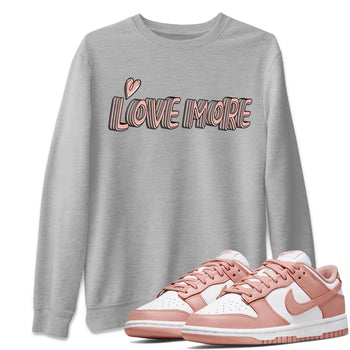 Nike Dunks Low Rose Whisper shirt to match jordans Love More sneaker tees Nike Dunk Rose Whisper SNRT Sneaker Release Tees Unisex Heather Grey 1 T-Shirt