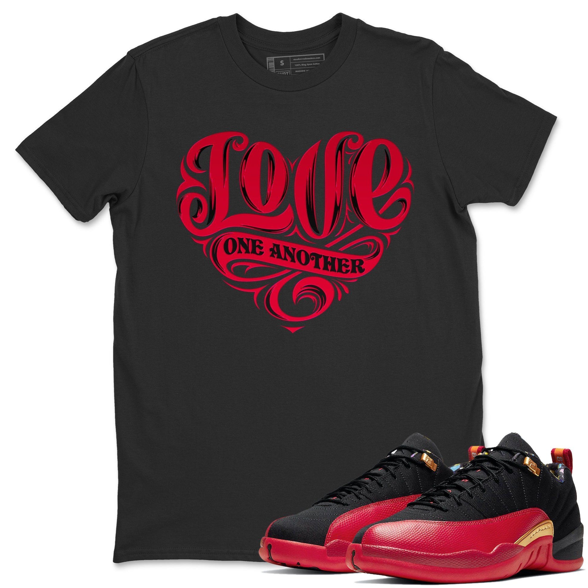 Jordan 12 Super Bowl Sneaker Match Tees Love One Another Sneaker Tees Jordan 12 Super Bowl Sneaker Release Tees Unisex Shirts