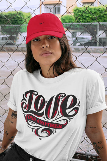 Jordan 12 Super Bowl Sneaker Match Tees Love One Another Sneaker Tees Jordan 12 Super Bowl Sneaker Release Tees Unisex Shirts