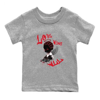 Air Jordan 4 Bred Reimagined shirt to match jordans Love Wins All sneaker tees 4s Bred Reimagined SNRT sneaker release tees baby toddler Heather Grey 2 cotton Shirt