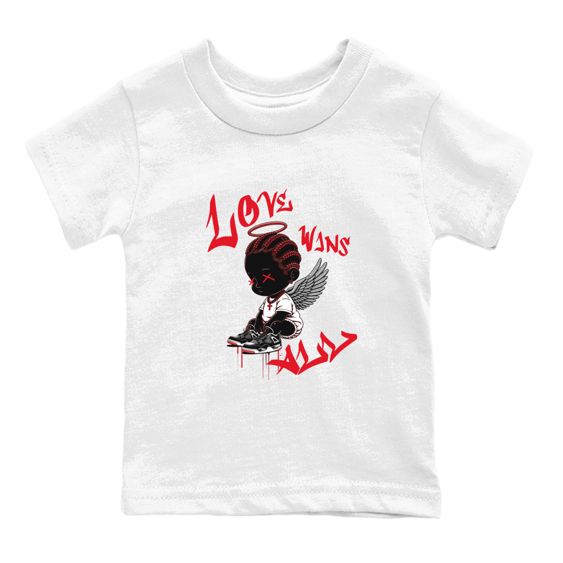 Air Jordan 4 Bred Reimagined shirt to match jordans Love Wins All sneaker tees 4s Bred Reimagined SNRT sneaker release tees baby toddler White 2 cotton Shirt