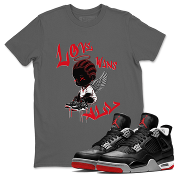 Air Jordan 4 Bred Reimagined shirt to match jordans Love Wins All sneaker tees 4s Bred Reimagined SNRT Sneaker Release Tees unisex cotton Cool Grey 1 crew neck shirt