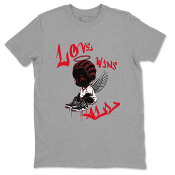 Air Jordan 4 Bred Reimagined shirt to match jordans Love Wins All sneaker tees 4s Bred Reimagined SNRT Sneaker Release Tees unisex cotton Heather Grey 2 crew neck shirt