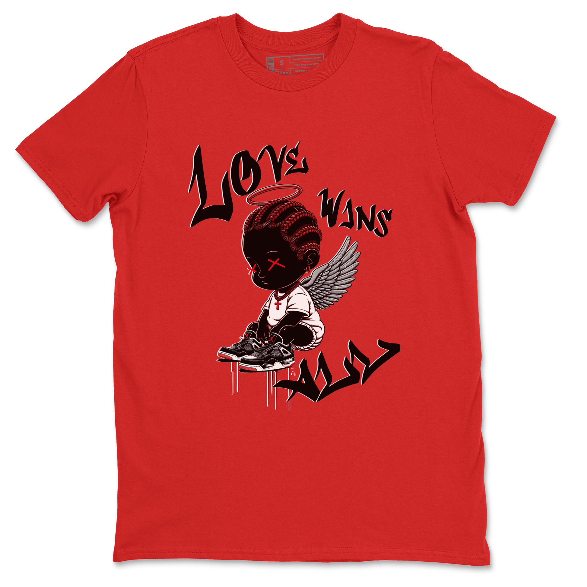 Air Jordan 4 Bred Reimagined shirt to match jordans Love Wins All sneaker tees 4s Bred Reimagined SNRT Sneaker Release Tees unisex cotton Red 2 crew neck shirt