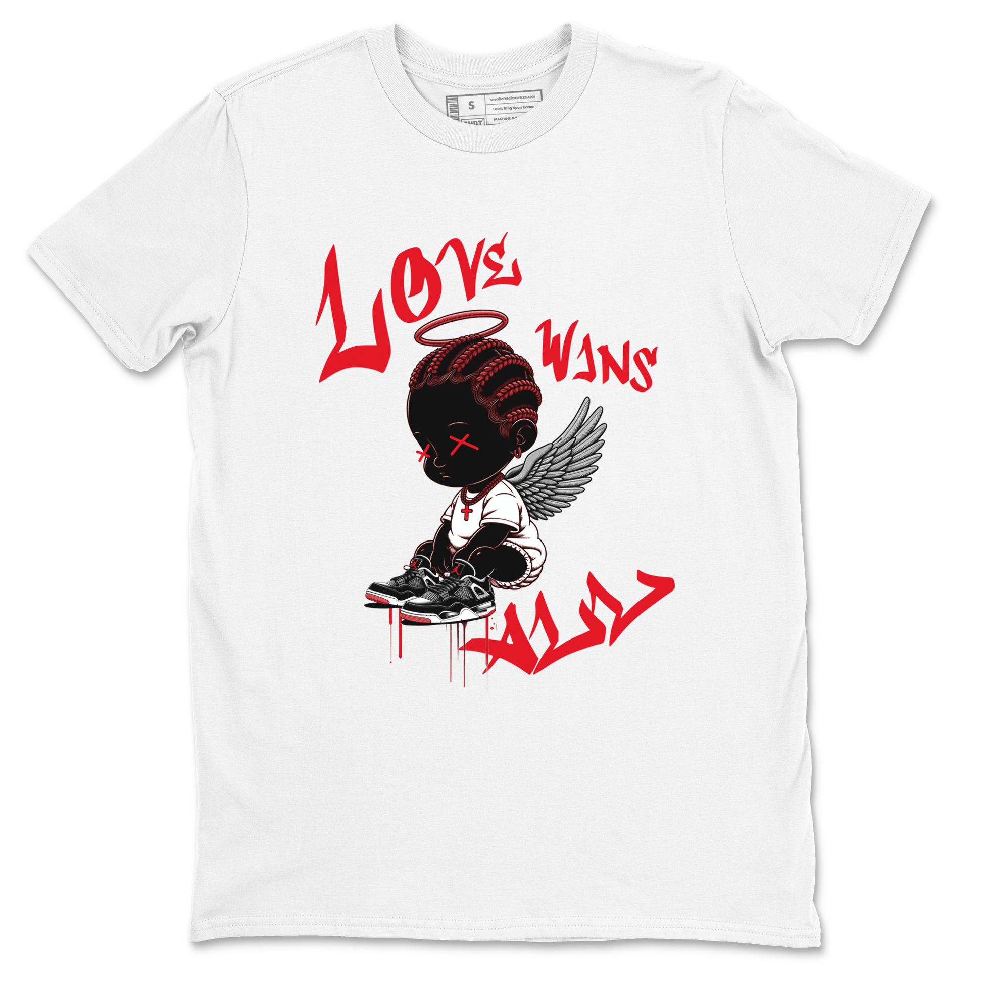 Air Jordan 4 Bred Reimagined shirt to match jordans Love Wins All sneaker tees 4s Bred Reimagined SNRT Sneaker Release Tees unisex cotton White 2 crew neck shirt