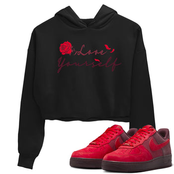 AF1 Layers Of Love shirt to match jordans Love Yourself sneaker tees Air Force1 Layers Of Love SNRT Sneaker Release Tees Black 1 crop length shirt