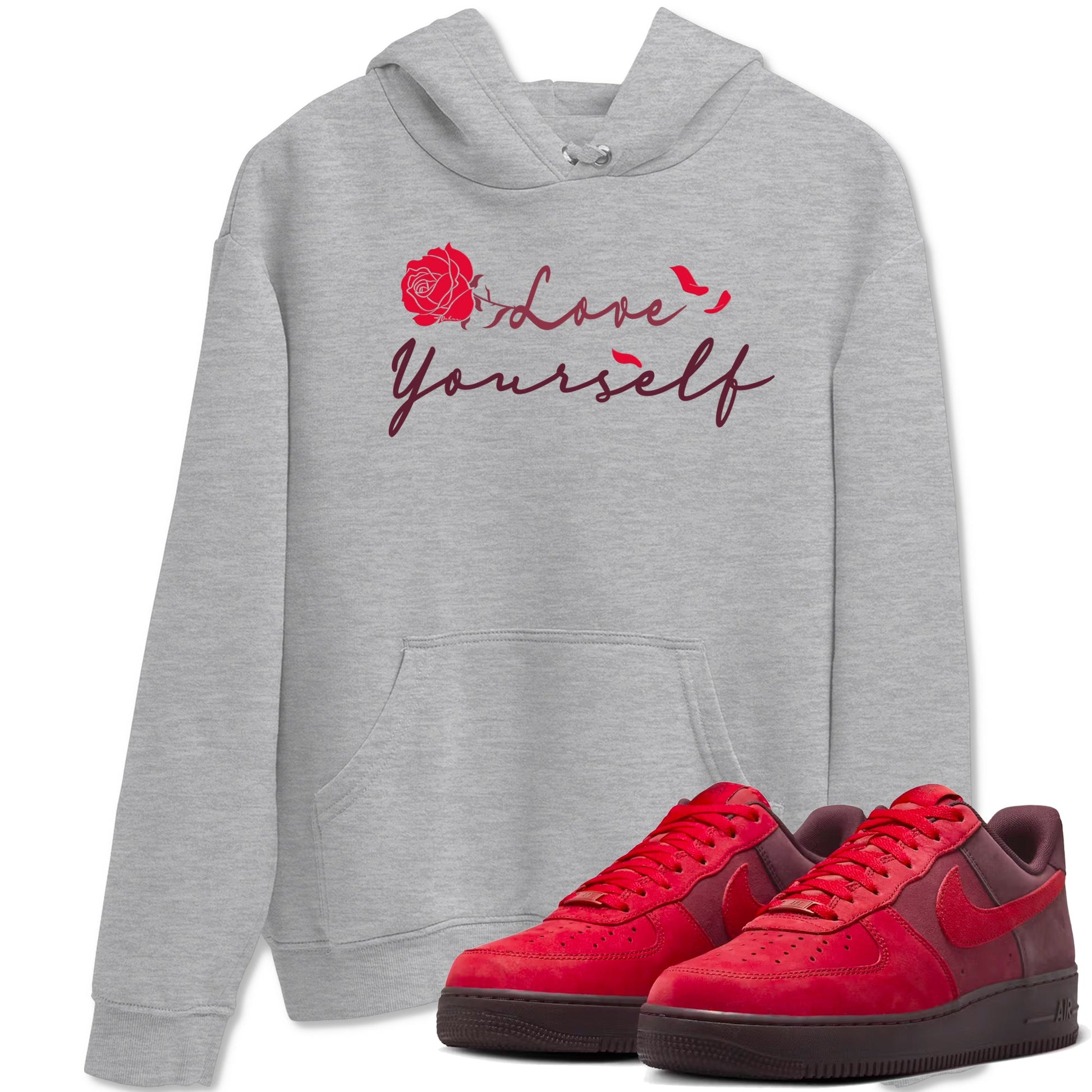 AF1 Layers Of Love shirt to match jordans Love Yourself sneaker tees Air Force1 Layers Of Love SNRT Sneaker Release Tees unisex cotton Heather Grey 1 crew neck shirt
