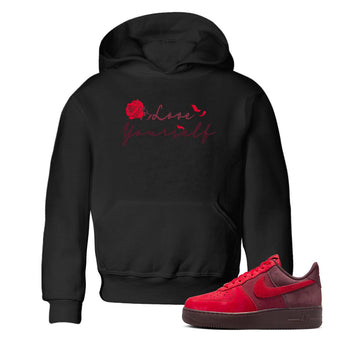 AF1 Layers Of Love shirt to match jordans Love Yourself sneaker tees Air Force1 Layers Of Love SNRT sneaker release tees baby toddler Black 1 cotton Shirt