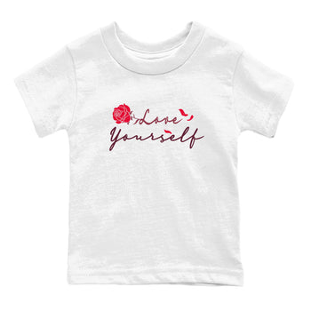 AF1 Layers Of Love shirt to match jordans Love Yourself sneaker tees Air Force1 Layers Of Love SNRT sneaker release tees baby toddler White 2 cotton Shirt