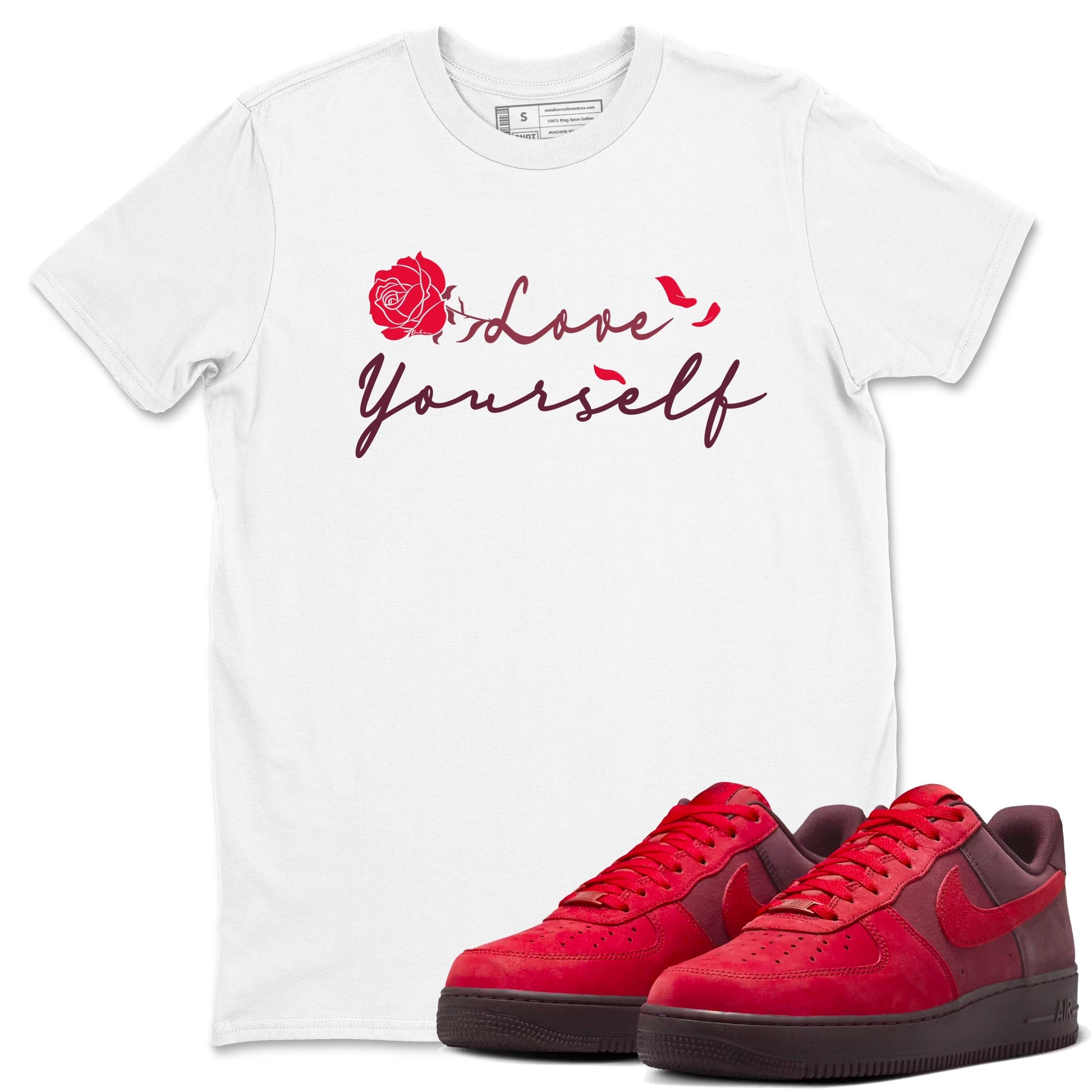 AF1 Layers Of Love shirt to match jordans Love Yourself sneaker tees Air Force1 Layers Of Love SNRT Sneaker Release Tees unisex cotton White 1 crew neck shirt