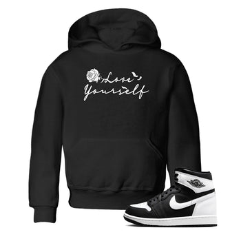 1s Black White shirt to match jordans Love Yourself sneaker tees Air Jordan 1 Black White SNRT sneaker release tees baby toddler Black 1 cotton Shirt