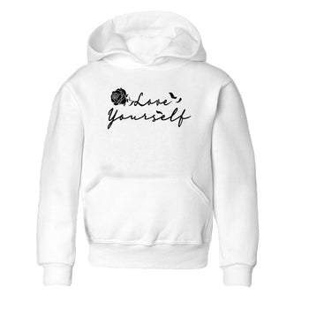 1s Black White shirt to match jordans Love Yourself sneaker tees Air Jordan 1 Black White SNRT sneaker release tees baby toddler White 2 cotton Shirt