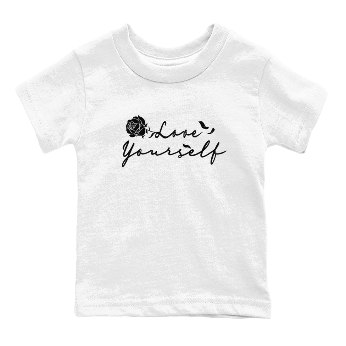 1s Black White shirt to match jordans Love Yourself sneaker tees Air Jordan 1 Black White SNRT sneaker release tees baby toddler White 2 cotton Shirt