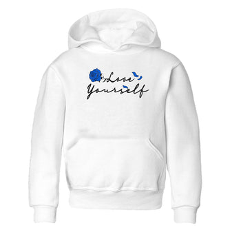 Air Jordan 1 Royal Reimagined shirt to match jordans Love Yourself sneaker tees Air Jordan 1 High OG Royal Reimagined SNRT Sneaker Tees Sneaker Matching Shirt Baby Toddler White 2 T-Shirt