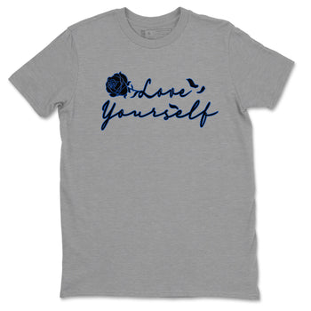 Air Jordan 1 Royal Reimagined shirt to match jordans Love Yourself sneaker tees Air Jordan 1 High OG Royal Reimagined SNRT Sneaker Tees Sneaker Matching Shirt Unisex Heather Grey 2 T-Shirt