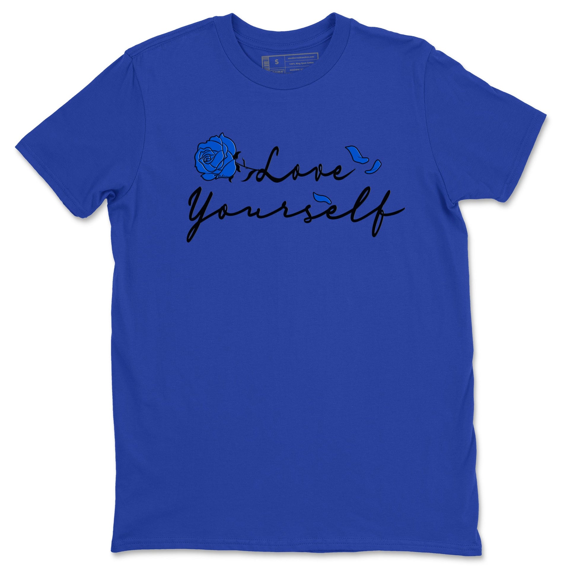 Air Jordan 1 Royal Reimagined shirt to match jordans Love Yourself sneaker tees Air Jordan 1 High OG Royal Reimagined SNRT Sneaker Tees Sneaker Matching Shirt Unisex Royal Blue 2 T-Shirt
