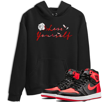 Jordan 1 High OG Satin Bred shirt to match jordans Love Yourself sneaker tees Air Jordan 1 Satin Bred SNRT Sneaker Tees Casual Crew Neck T-Shirt Unisex Black 1 T-Shirt