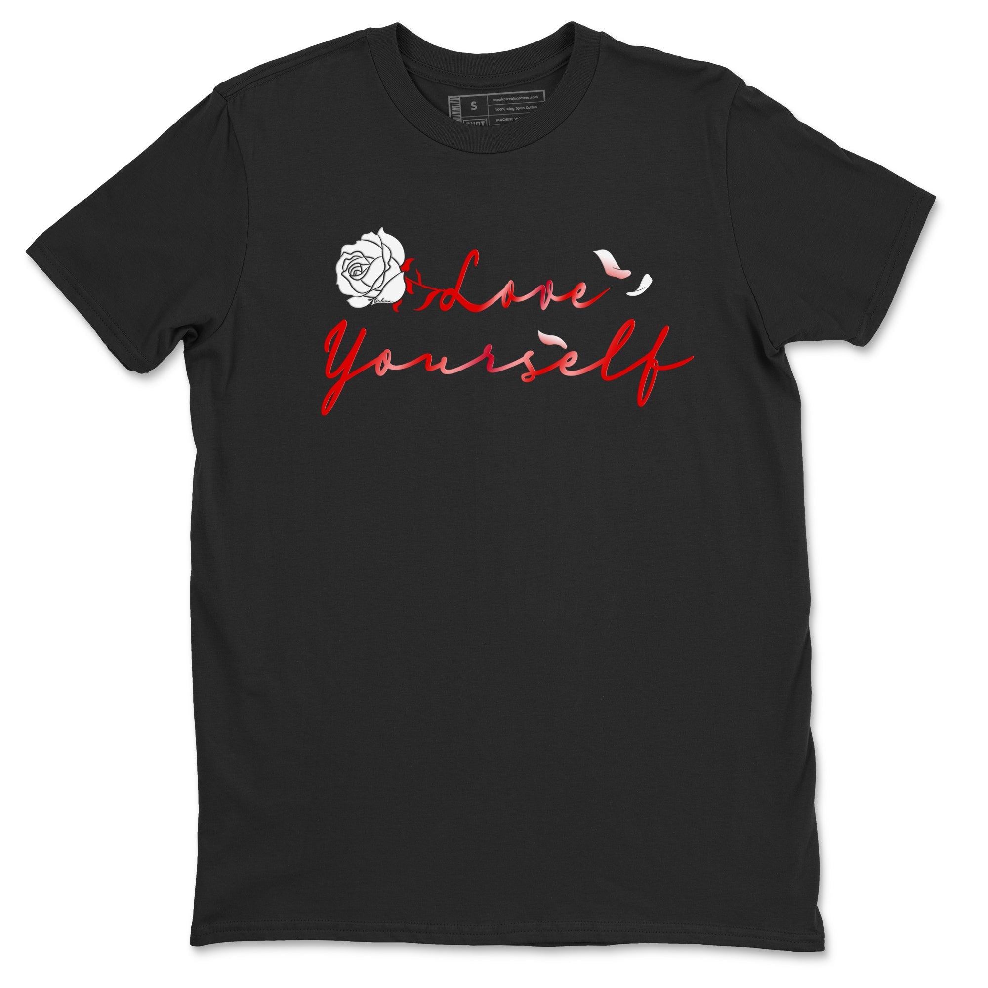 Jordan 1 High OG Satin Bred shirt to match jordans Love Yourself sneaker tees Air Jordan 1 Satin Bred SNRT Sneaker Tees Casual Crew Neck T-Shirt Unisex Black 2 T-Shirt