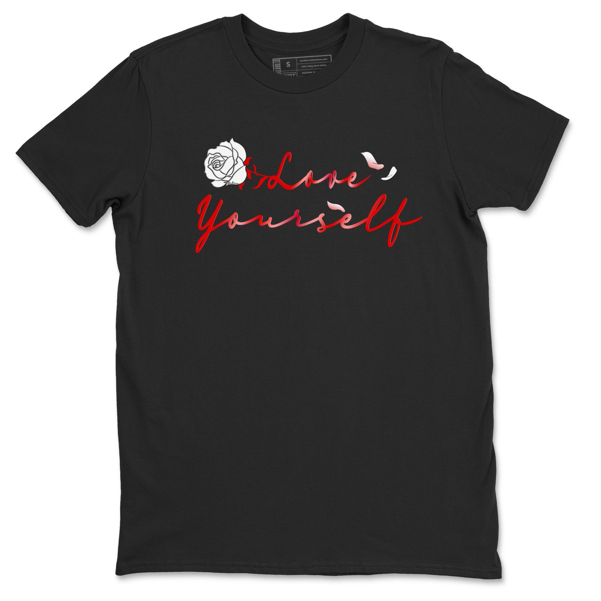 Jordan 1 High OG Satin Bred shirt to match jordans Love Yourself sneaker tees Air Jordan 1 Satin Bred SNRT Sneaker Tees Casual Crew Neck T-Shirt Unisex Black 2 T-Shirt