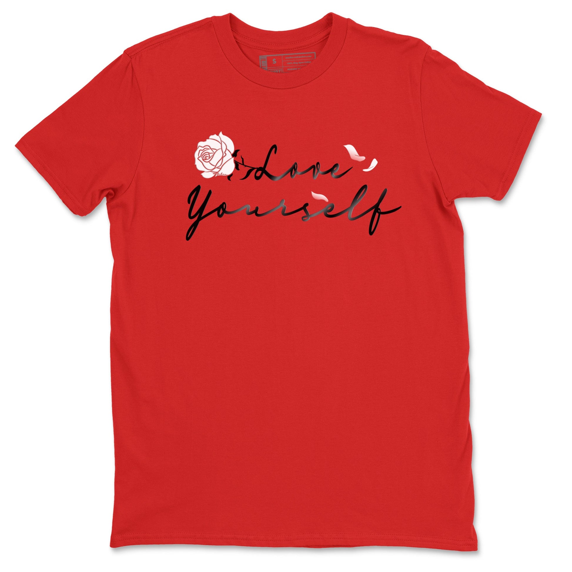 Jordan 1 High OG Satin Bred shirt to match jordans Love Yourself sneaker tees Air Jordan 1 Satin Bred SNRT Sneaker Tees Casual Crew Neck T-Shirt Unisex Red 2 T-Shirt
