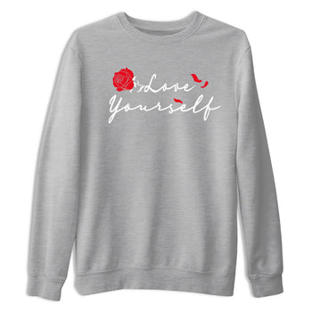 Air Jordan 13 Wolf Grey shirt to match jordans Love Yourself sneaker tees AJ13 Wolf Grey SNRT Sneaker Release Tees Unisex Heather Grey 2 T-Shirt
