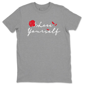 Air Jordan 13 Wolf Grey shirt to match jordans Love Yourself sneaker tees AJ13 Wolf Grey SNRT Sneaker Release Tees Unisex Heather Grey 2 T-Shirt