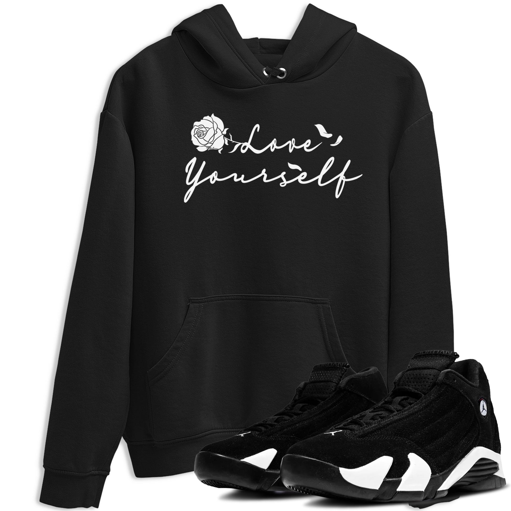 14s Panda shirt to match jordans Love Yourself sneaker tees Air Jordan 14 Panda SNRT Sneaker Release Tees unisex cotton Black 1 crew neck shirt