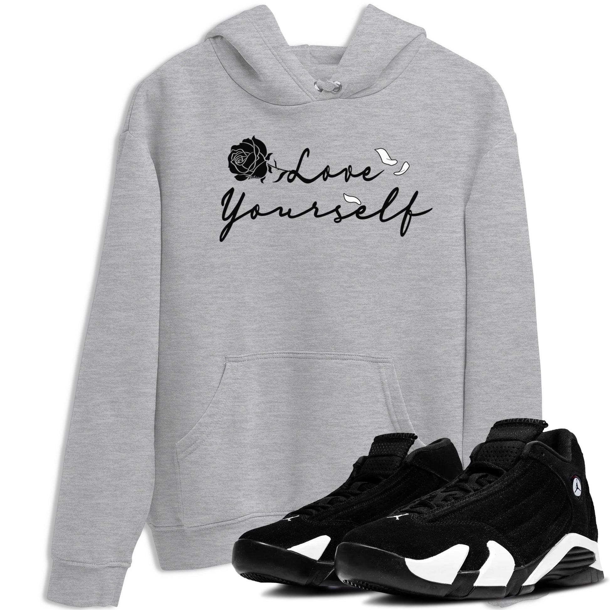 14s Panda shirt to match jordans Love Yourself sneaker tees Air Jordan 14 Panda SNRT Sneaker Release Tees unisex cotton Heather Grey 1 crew neck shirt