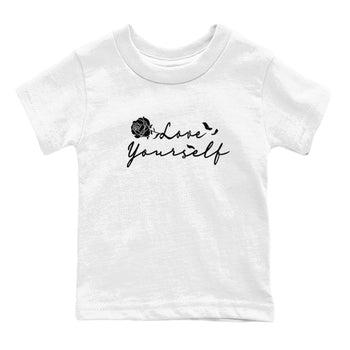 14s Panda shirt to match jordans Love Yourself sneaker tees Air Jordan 14 Panda SNRT sneaker release tees baby toddler White 2 cotton Shirt