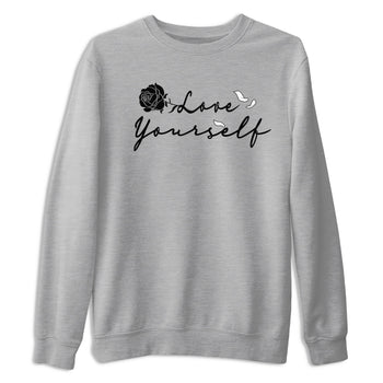 14s Panda shirt to match jordans Love Yourself sneaker tees Air Jordan 14 Panda SNRT Sneaker Release Tees unisex cotton Heather Grey 2 crew neck shirt