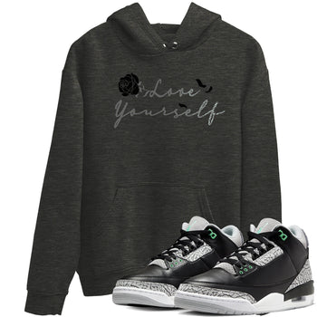 3s Green Glow shirt to match jordans Love Yourself sneaker tees Air Jordan 3 Green Glow SNRT Sneaker Release Tees unisex cotton Charcoal Heather 1 crew neck shirt