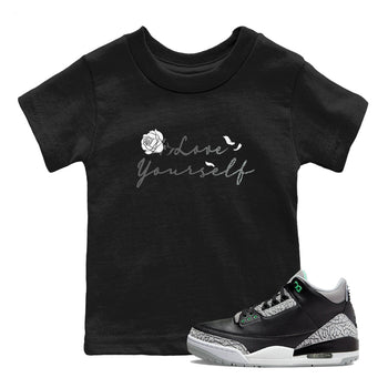 3s Green Glow shirt to match jordans Love Yourself sneaker tees Air Jordan 3 Green Glow SNRT sneaker release tees baby toddler Black 1 cotton Shirt