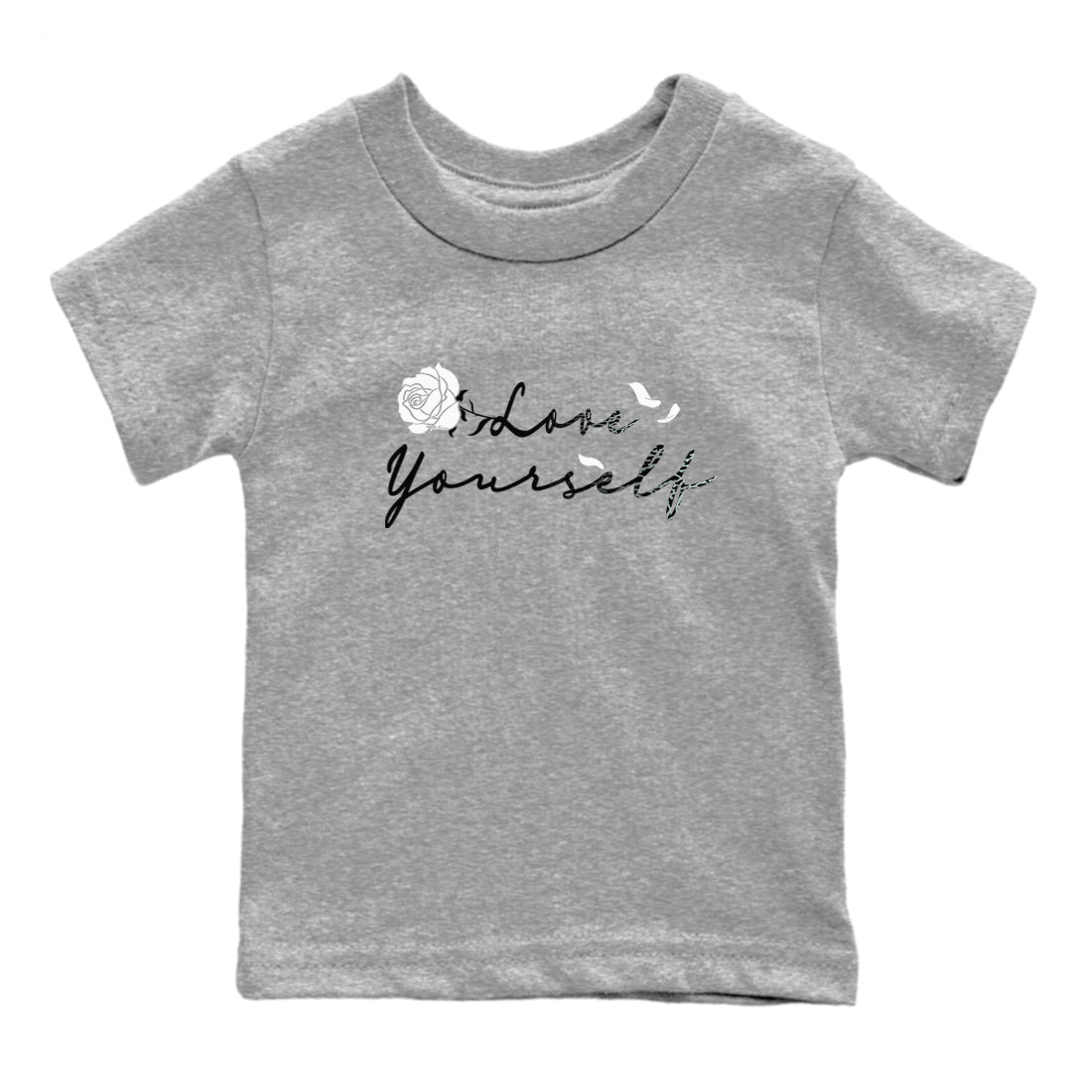 3s Green Glow shirt to match jordans Love Yourself sneaker tees Air Jordan 3 Green Glow SNRT sneaker release tees baby toddler Heather Grey 2 cotton Shirt