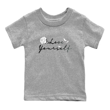 3s Green Glow shirt to match jordans Love Yourself sneaker tees Air Jordan 3 Green Glow SNRT sneaker release tees baby toddler Heather Grey 2 cotton Shirt