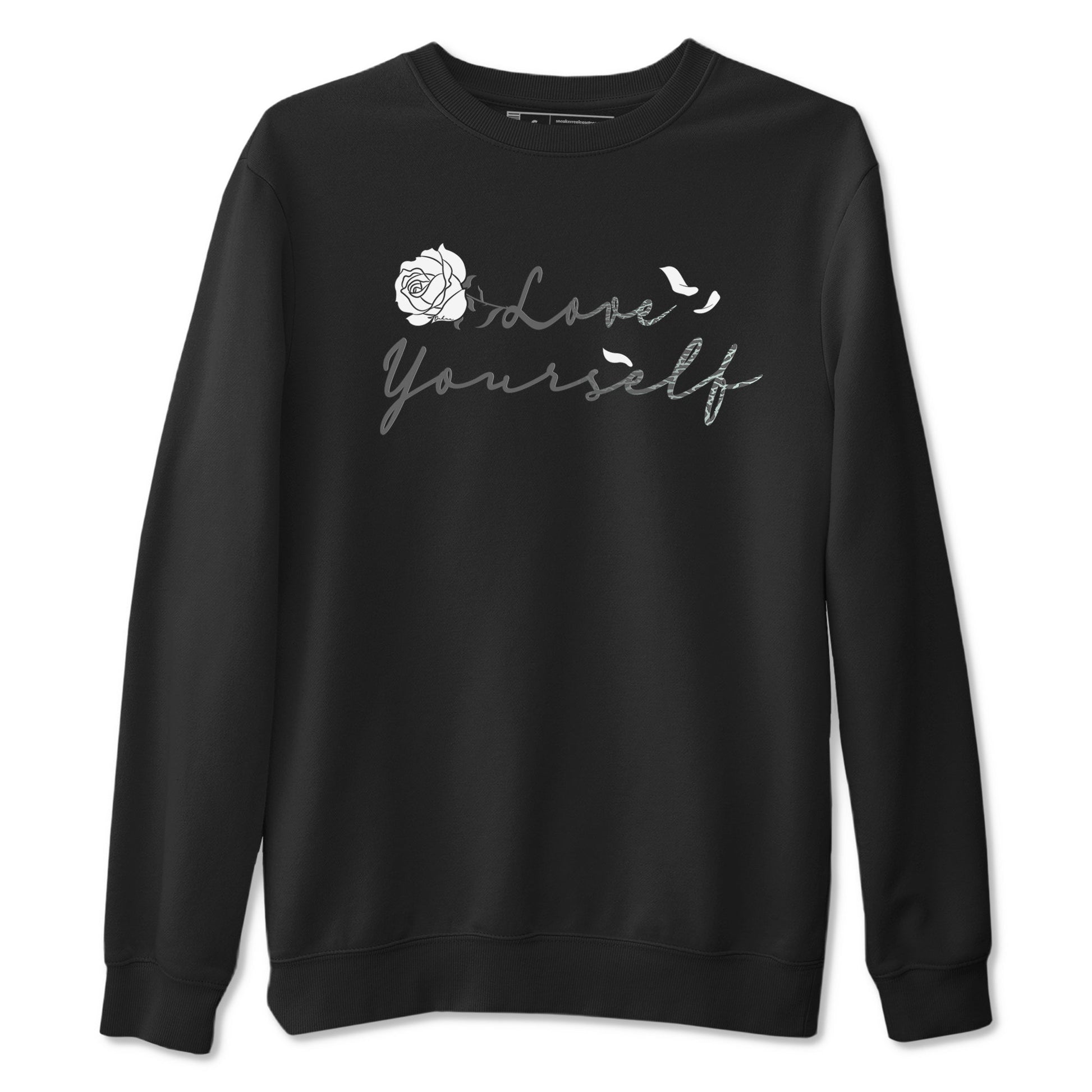 3s Green Glow shirt to match jordans Love Yourself sneaker tees Air Jordan 3 Green Glow SNRT Sneaker Release Tees unisex cotton Black 2 crew neck shirt