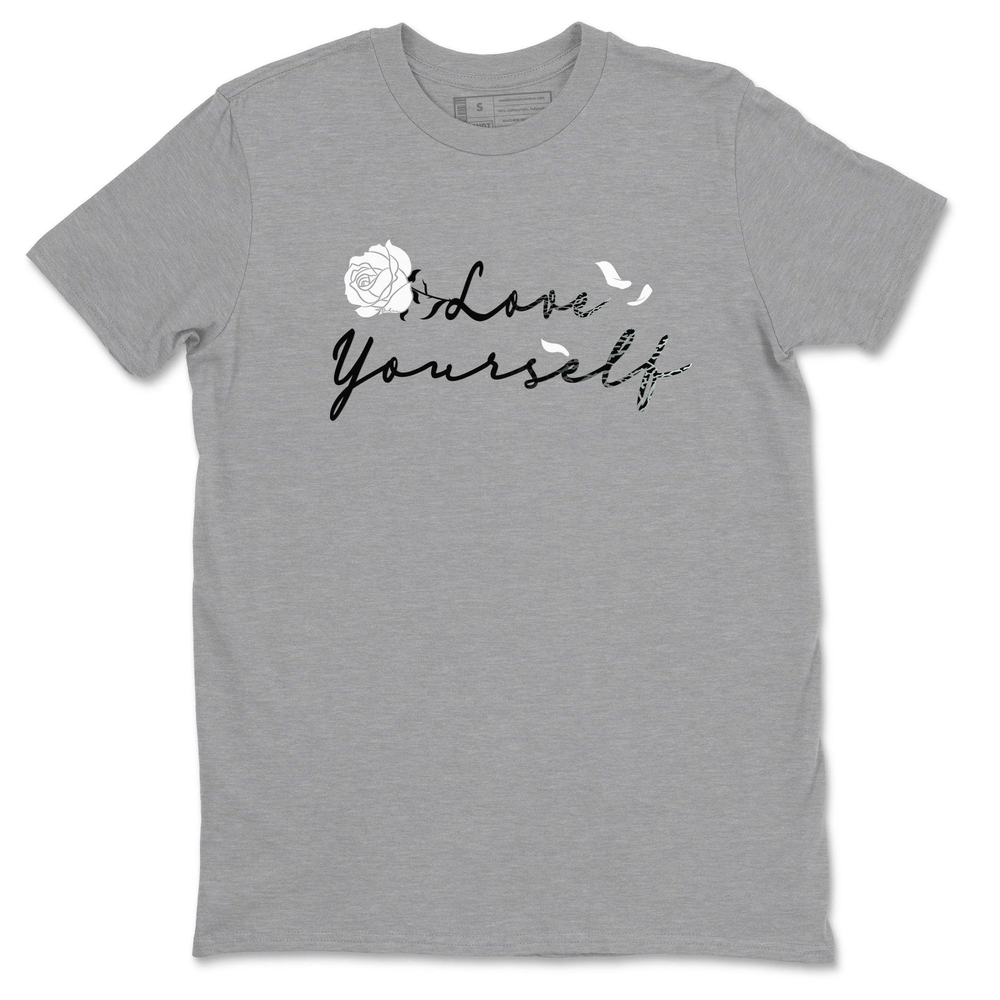 3s Green Glow shirt to match jordans Love Yourself sneaker tees Air Jordan 3 Green Glow SNRT Sneaker Release Tees unisex cotton Heather Grey 2 crew neck shirt