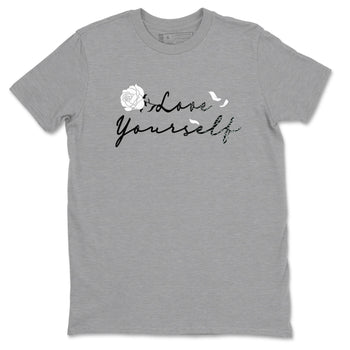 3s Green Glow shirt to match jordans Love Yourself sneaker tees Air Jordan 3 Green Glow SNRT Sneaker Release Tees unisex cotton Heather Grey 2 crew neck shirt