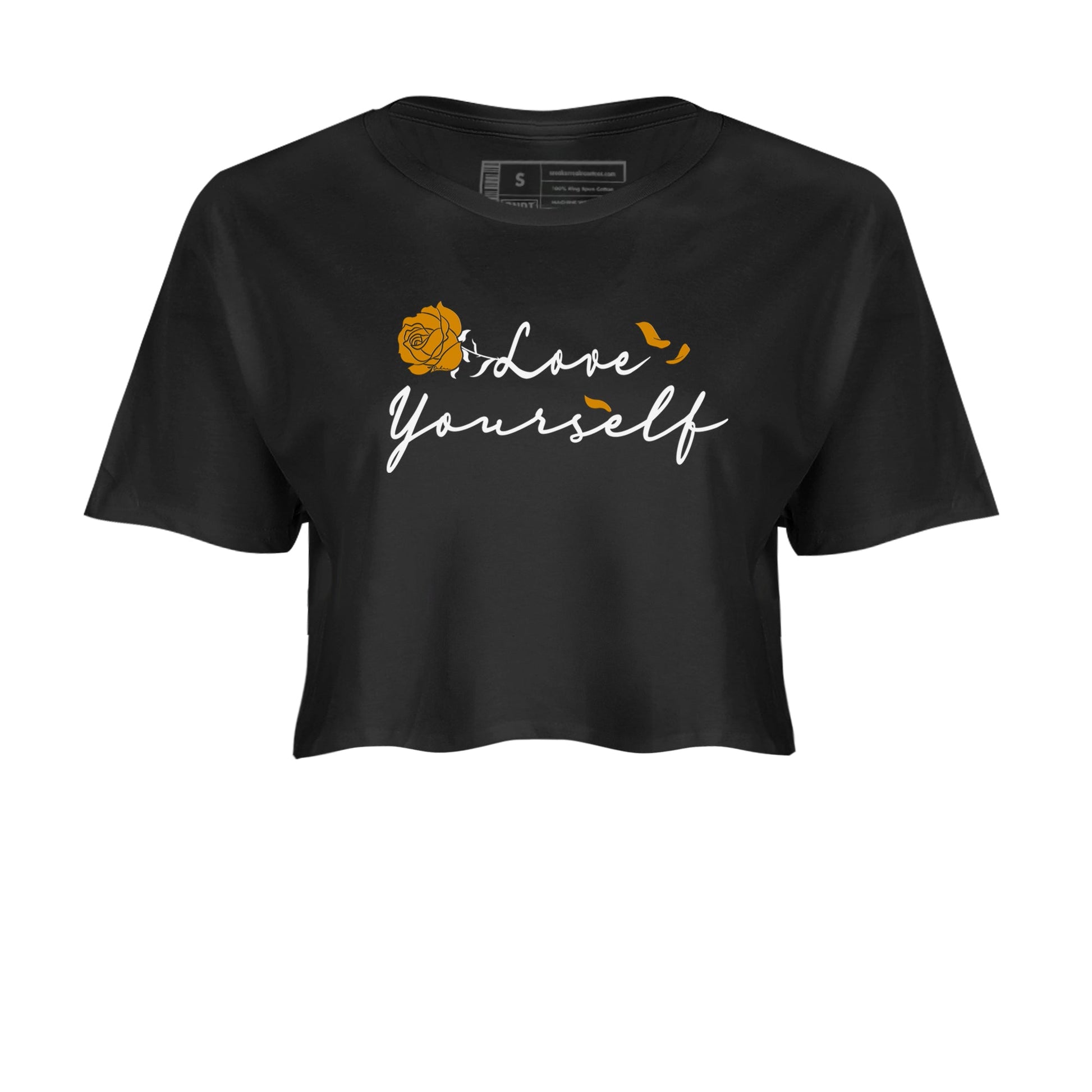 Dunks Dark Curry Shirt To Match Jordans Love Yourself Streetwear Fashion Dunk Dark Curry SNRT Sneaker Release Tees Black 2 Women's Crop Tee