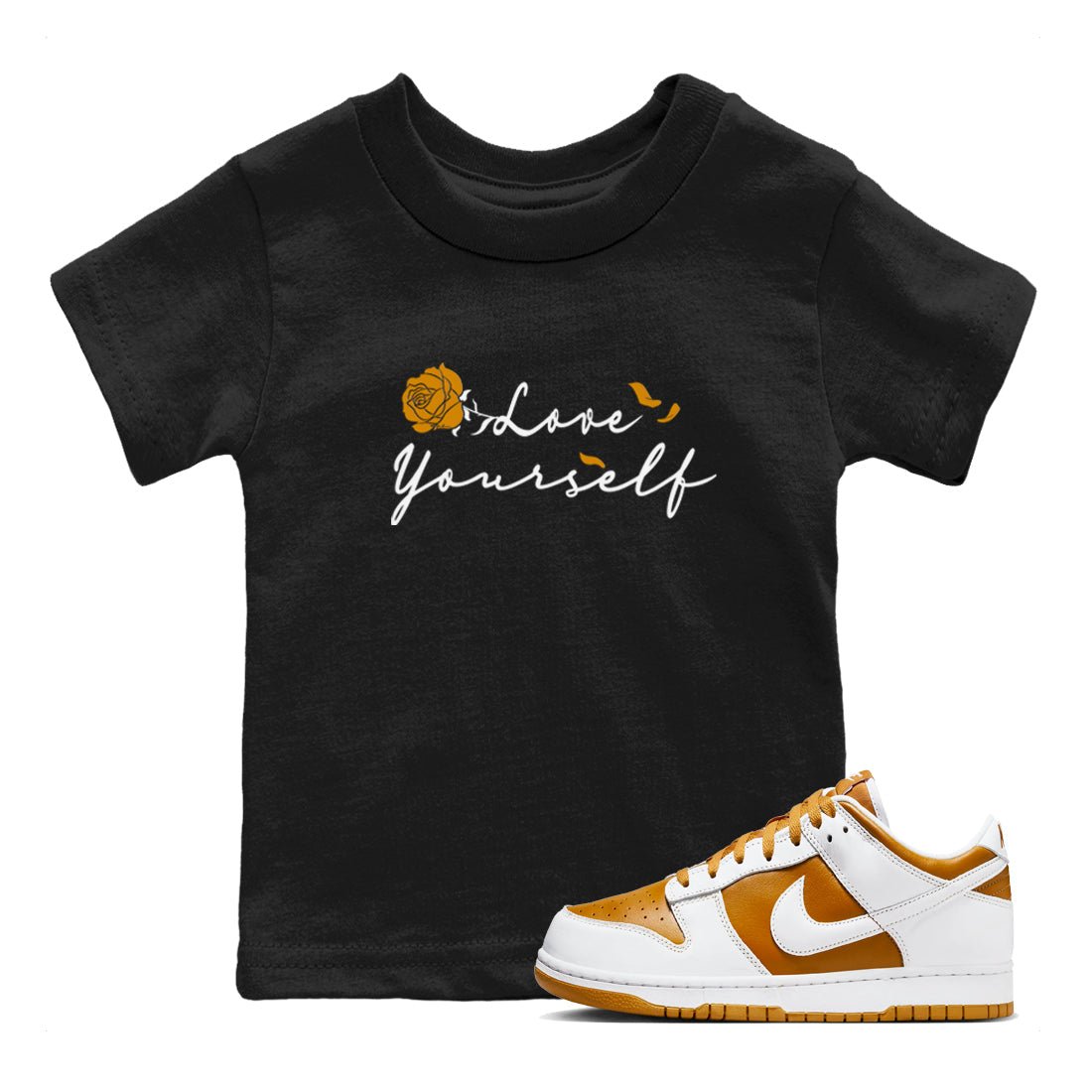 Dunks Dark Curry Shirt To Match Jordans Love Yourself Streetwear Fashion Dunk Dark Curry SNRT sneaker release tees baby toddler Black 1 cotton Shirt