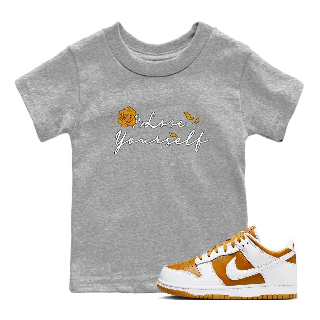 Dunks Dark Curry Shirt To Match Jordans Love Yourself Streetwear Fashion Dunk Dark Curry SNRT sneaker release tees baby toddler Heather Grey 1 cotton Shirt