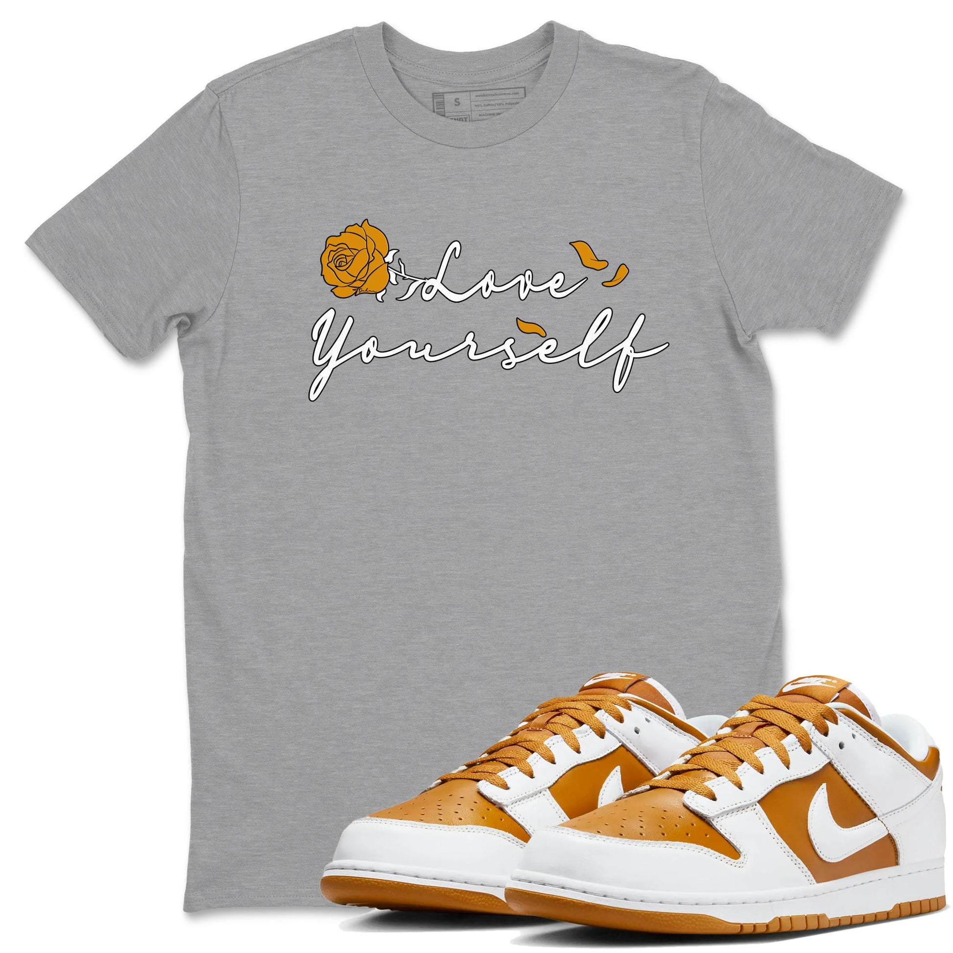 Dunks Dark Curry Shirt To Match Jordans Love Yourself Streetwear Fashion Dunk Dark Curry SNRT Sneaker Release Tees unisex cotton Heather Grey 1 crew neck shirt