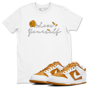 Dunks Dark Curry Shirt To Match Jordans Love Yourself Streetwear Fashion Dunk Dark Curry SNRT Sneaker Release Tees unisex cotton White 1 crew neck shirt