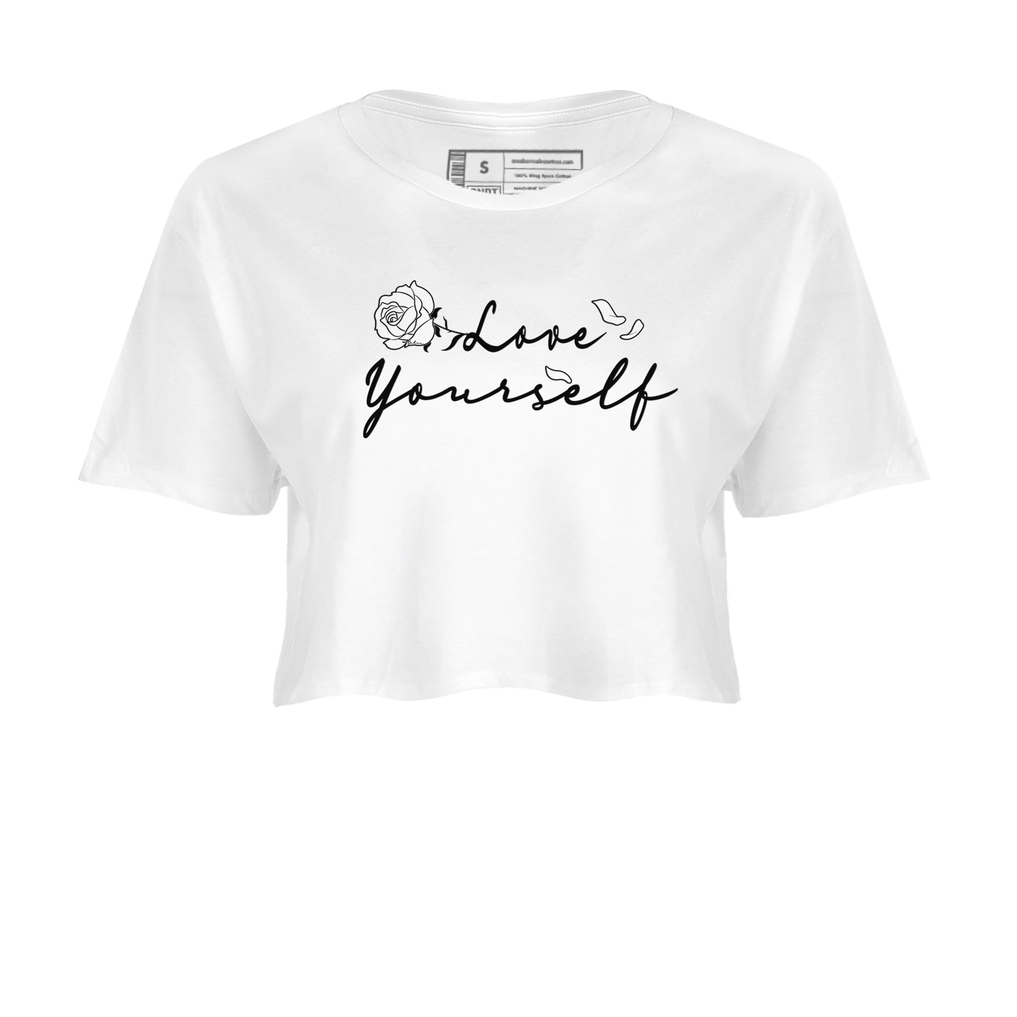 Dunk Low Panda shirt to match jordans Love Yourself sneaker tees Dunk Low Black White SNRT Sneaker Release Tees White 2 crop length shirt