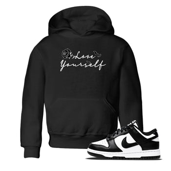 Dunk Low Panda shirt to match jordans Love Yourself sneaker tees Dunk Low Black White SNRT Sneaker Release tees baby toddler Black 1 cotton Shirt