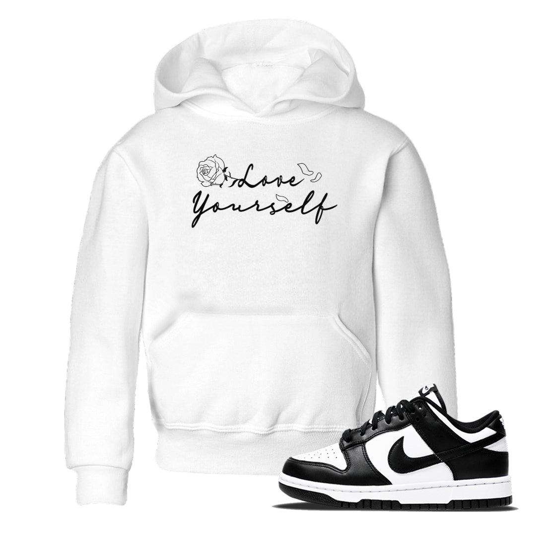 Dunk Low Panda shirt to match jordans Love Yourself sneaker tees Dunk Low Black White SNRT Sneaker Release tees baby toddler White 1 cotton Shirt